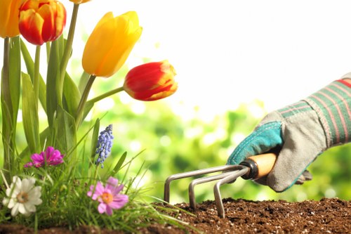 Groundworks and tool safety during landscaping tasks
